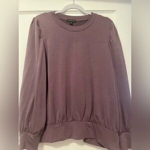 Lane Bryant Purple 3/4 Sleeve Relaxed Sweatshirt